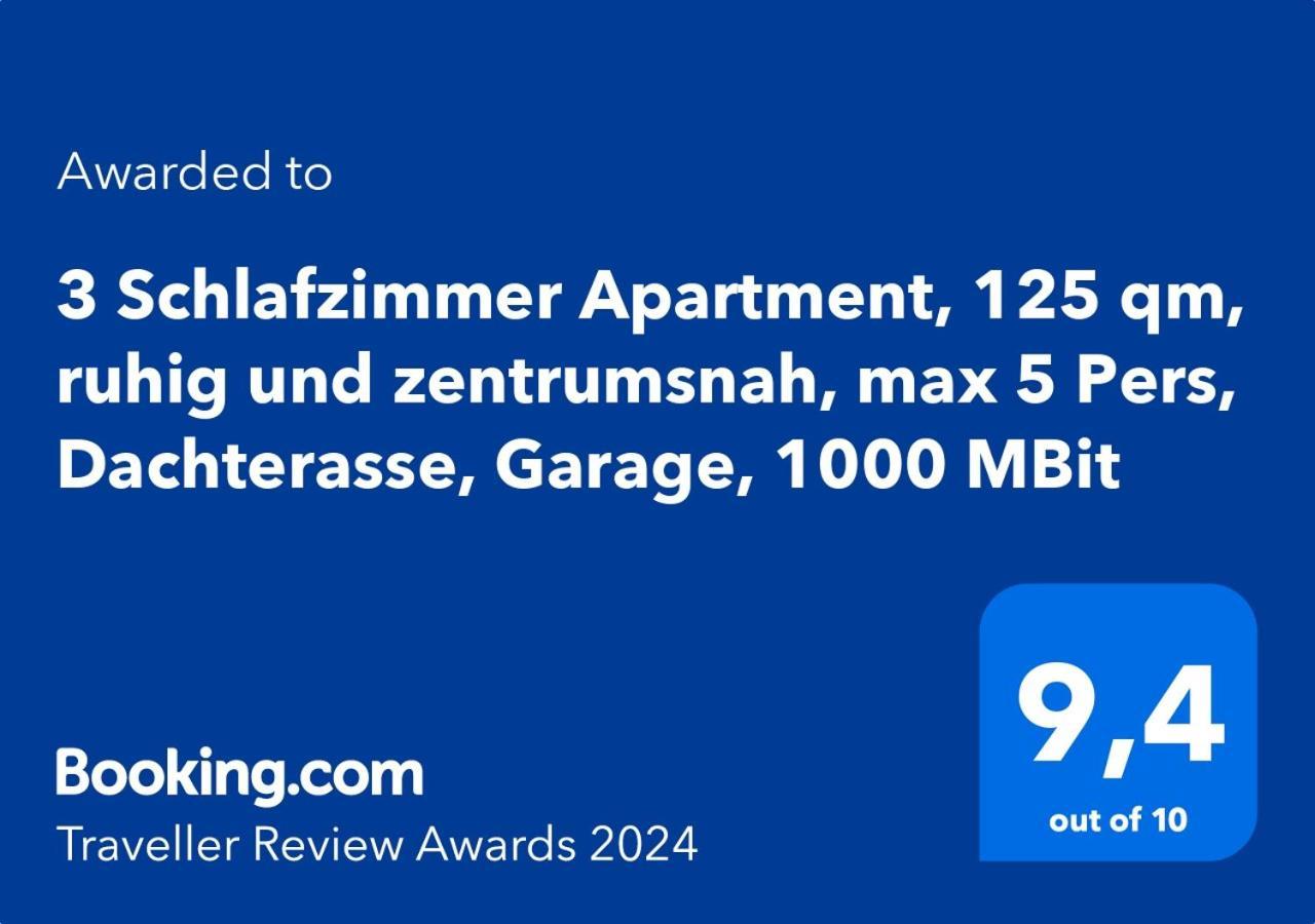 4 Zimmer Apartment, 125 Qm, Ruhig Und Zentrumsnah, Max 5 Pers, Dachterasse, Garage, 1000 Mbit Boeblingen Exterior photo